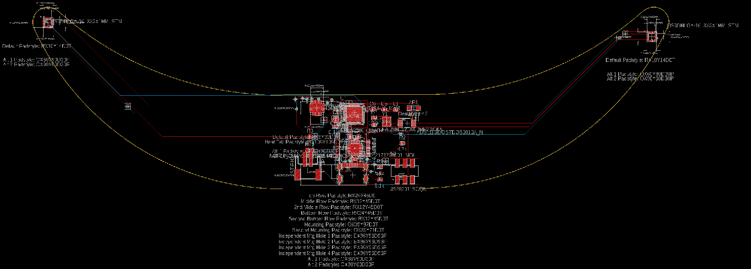Populated PCB prototype for the helmet-embedded sensor board